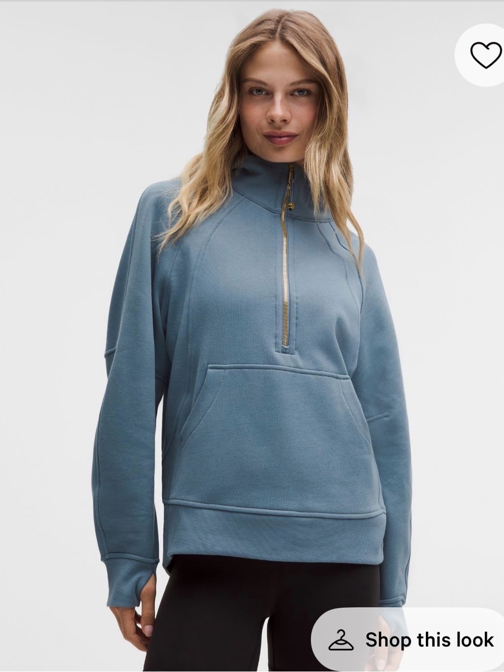Lululemon scuba oversized half zip hoodie long SZ XL